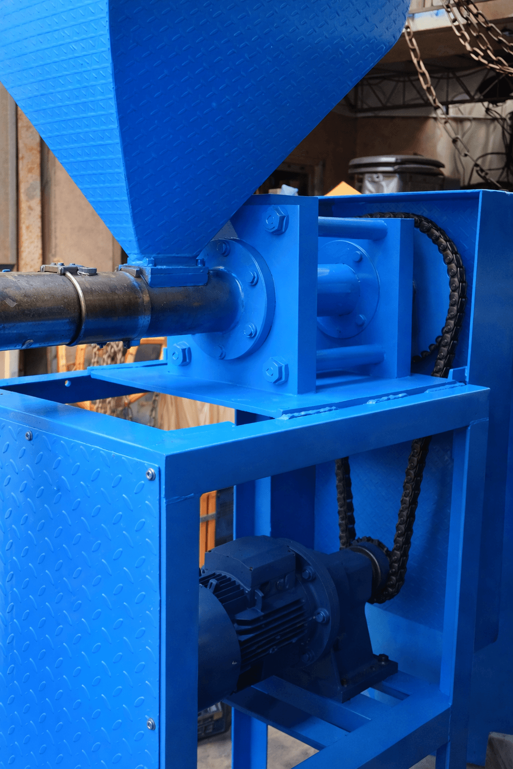 Vista general del equipo industrial ensamblado